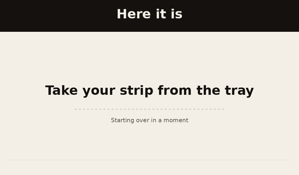 Collect the strip