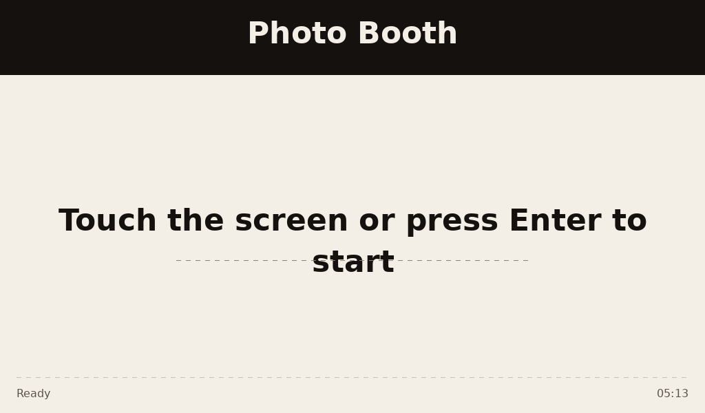 Booth idle screen